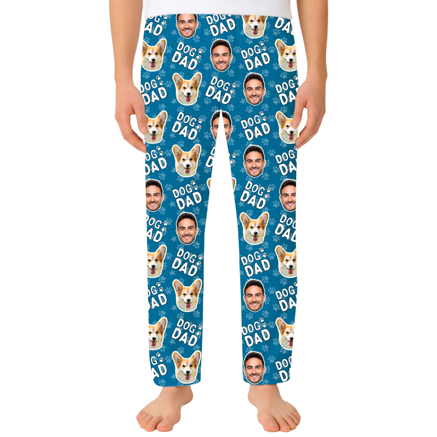 Mens Pajamas Custom Dog Pjs Custom Photo Best Dog Cat Dad Mom Ever