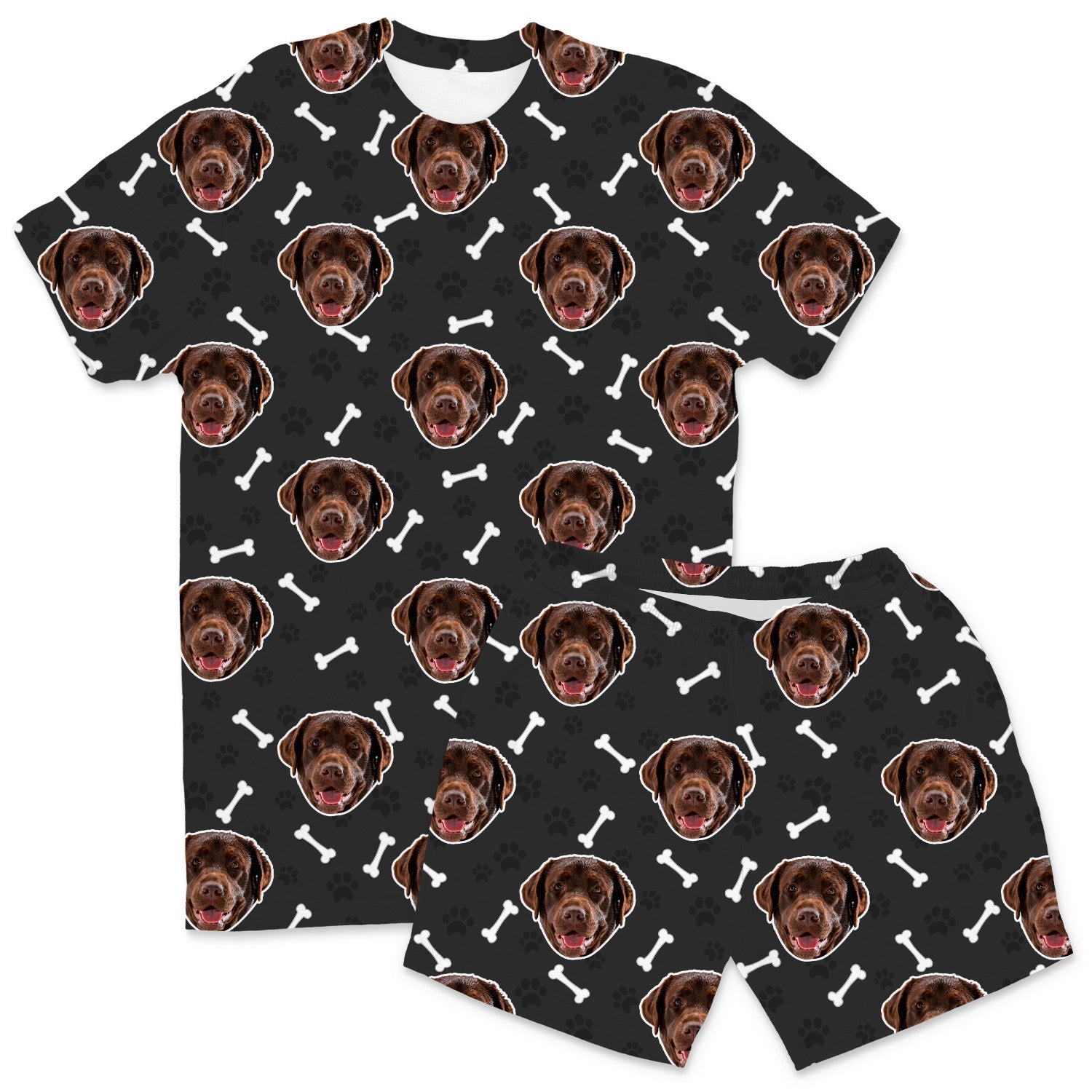 Your Dog Custom Men's PJ Shorts Set