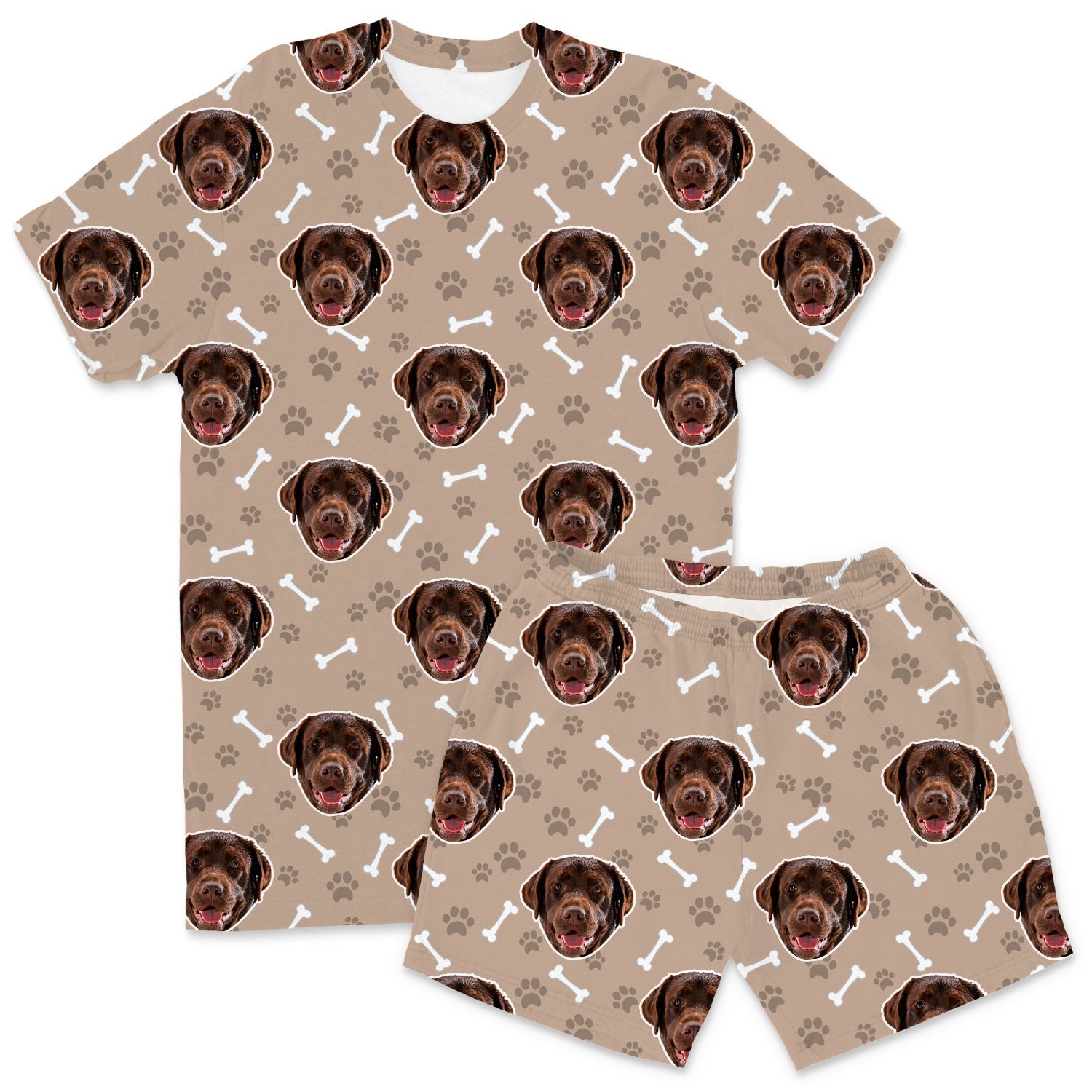Your Dog Men's Custom Pajamas - Shorts Set