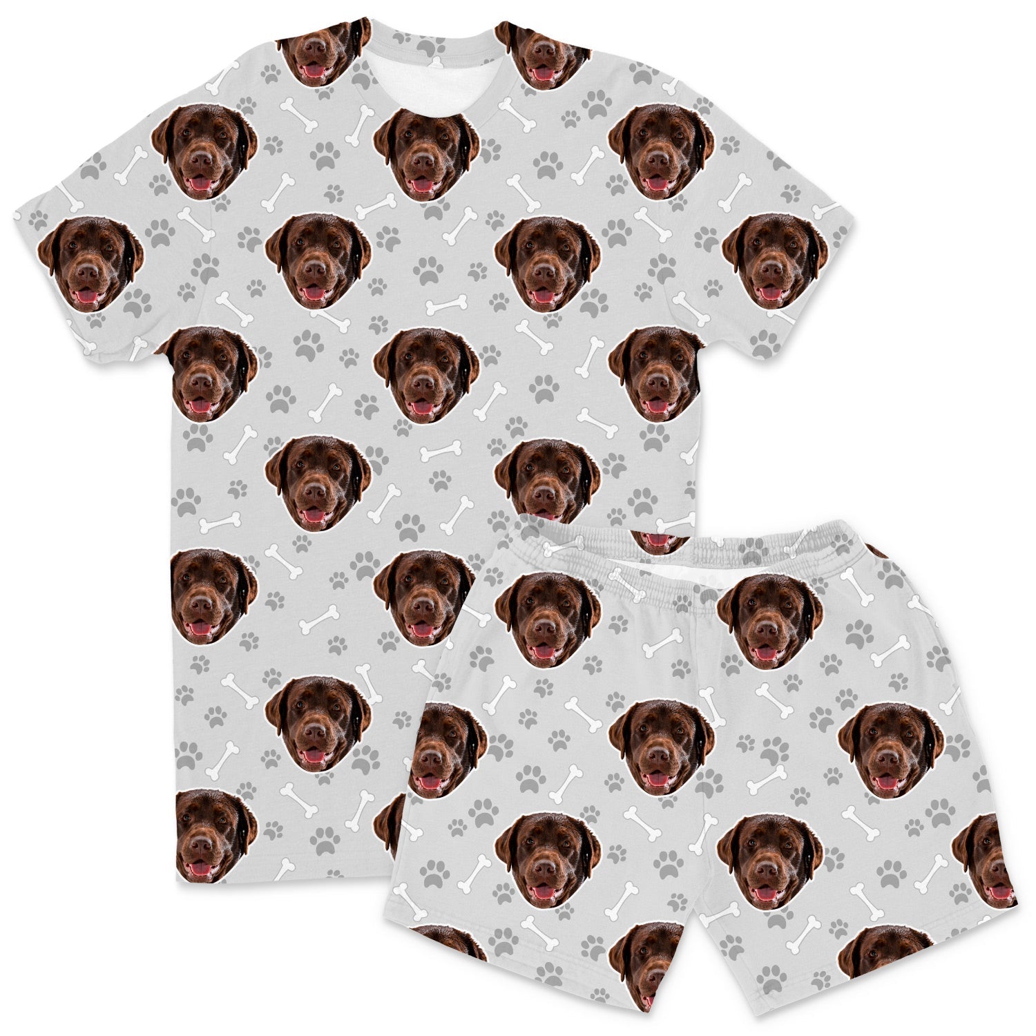 Your Dog Men's Custom Pajamas - Shorts Set