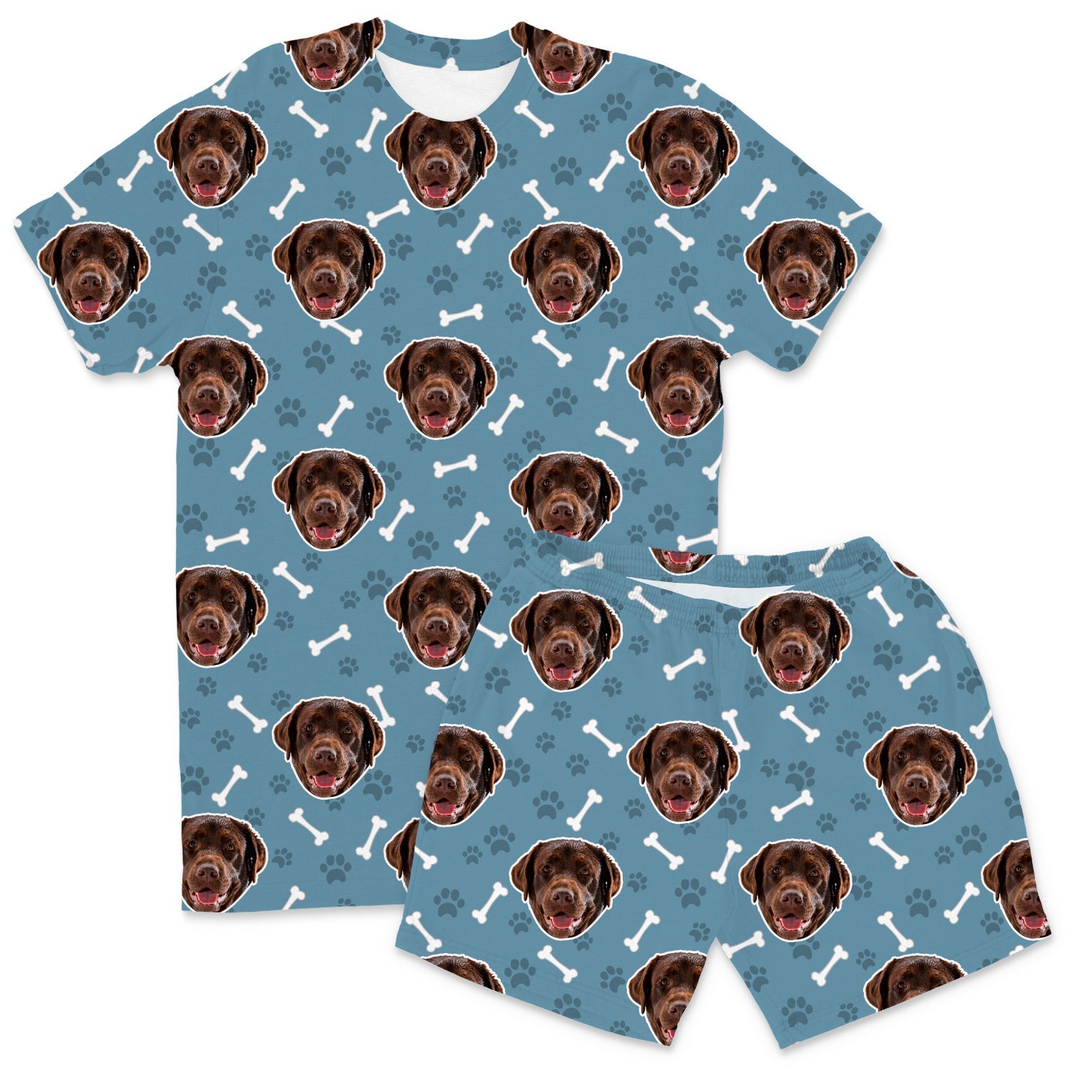 Your Dog Men's Custom Pajamas - Shorts Set