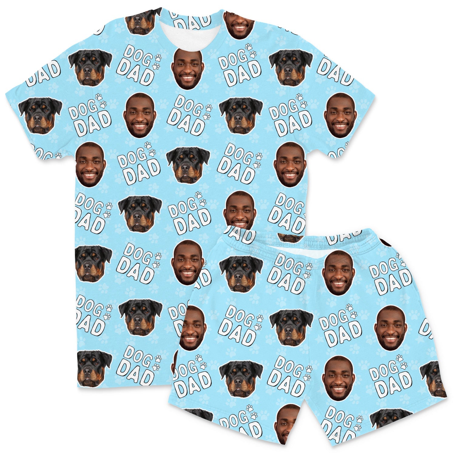 Men's Dog Dad Custom PJs - Shorts Set