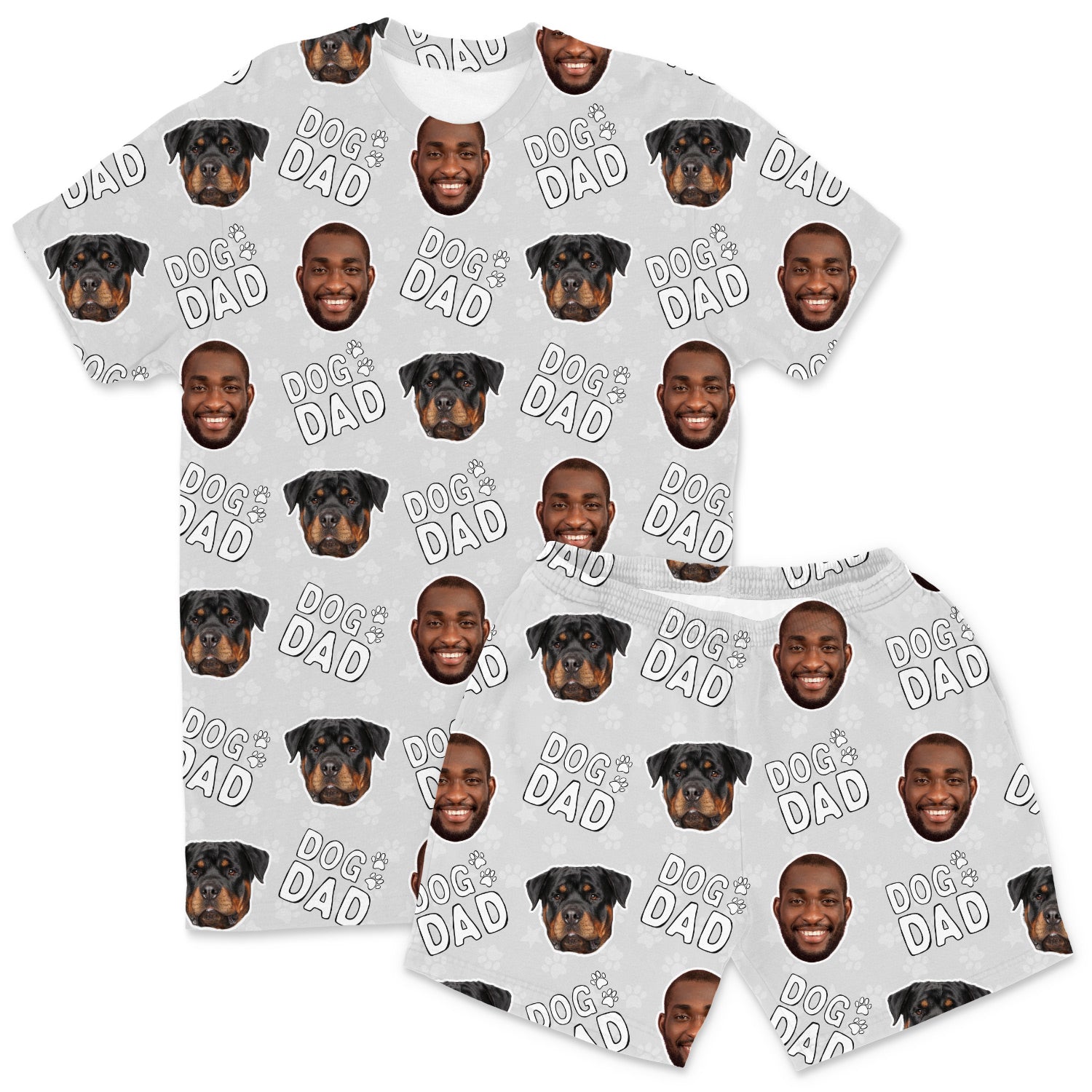 Men's Dog Dad Custom PJs - Shorts Set
