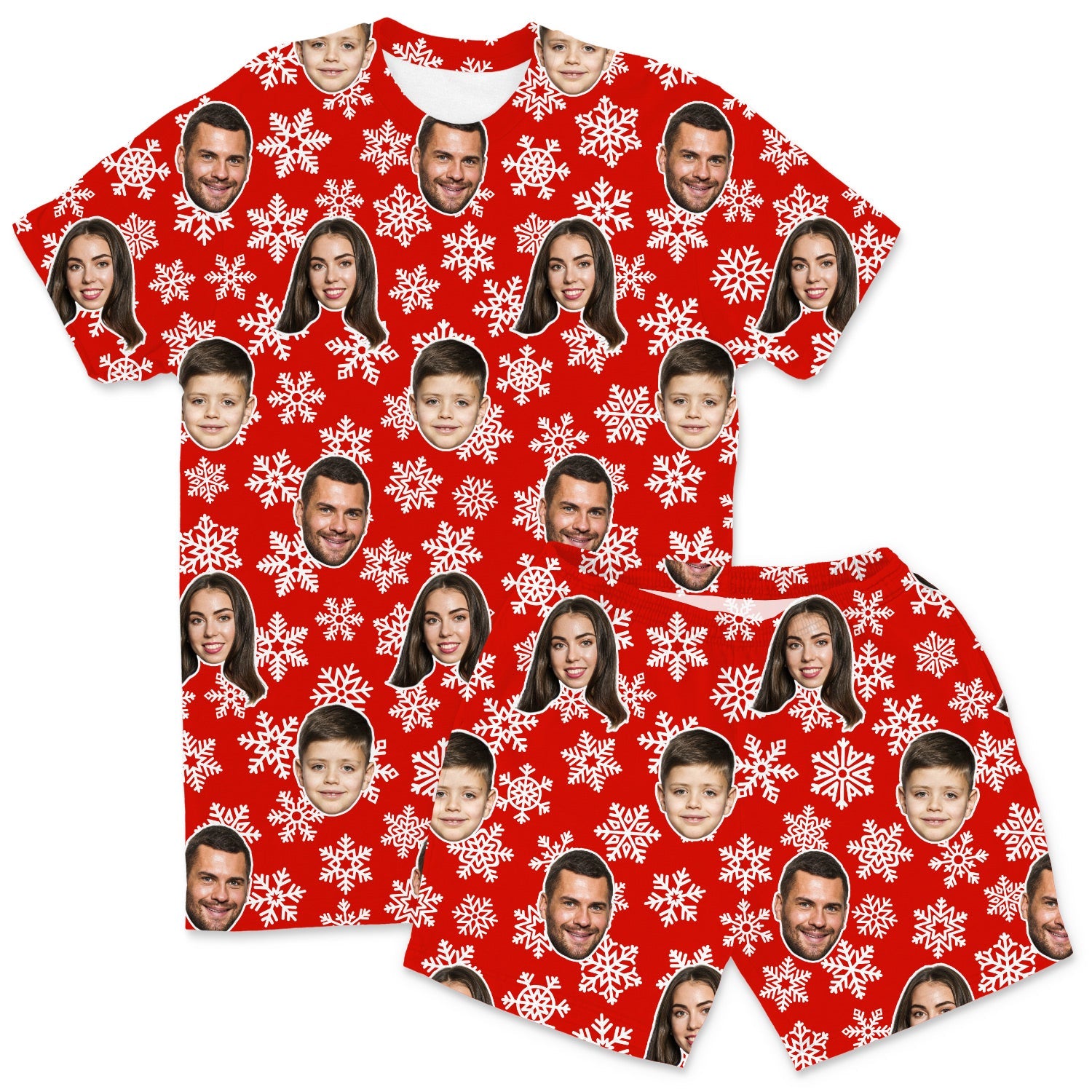 custom christmas Men's PJ Shorts Set