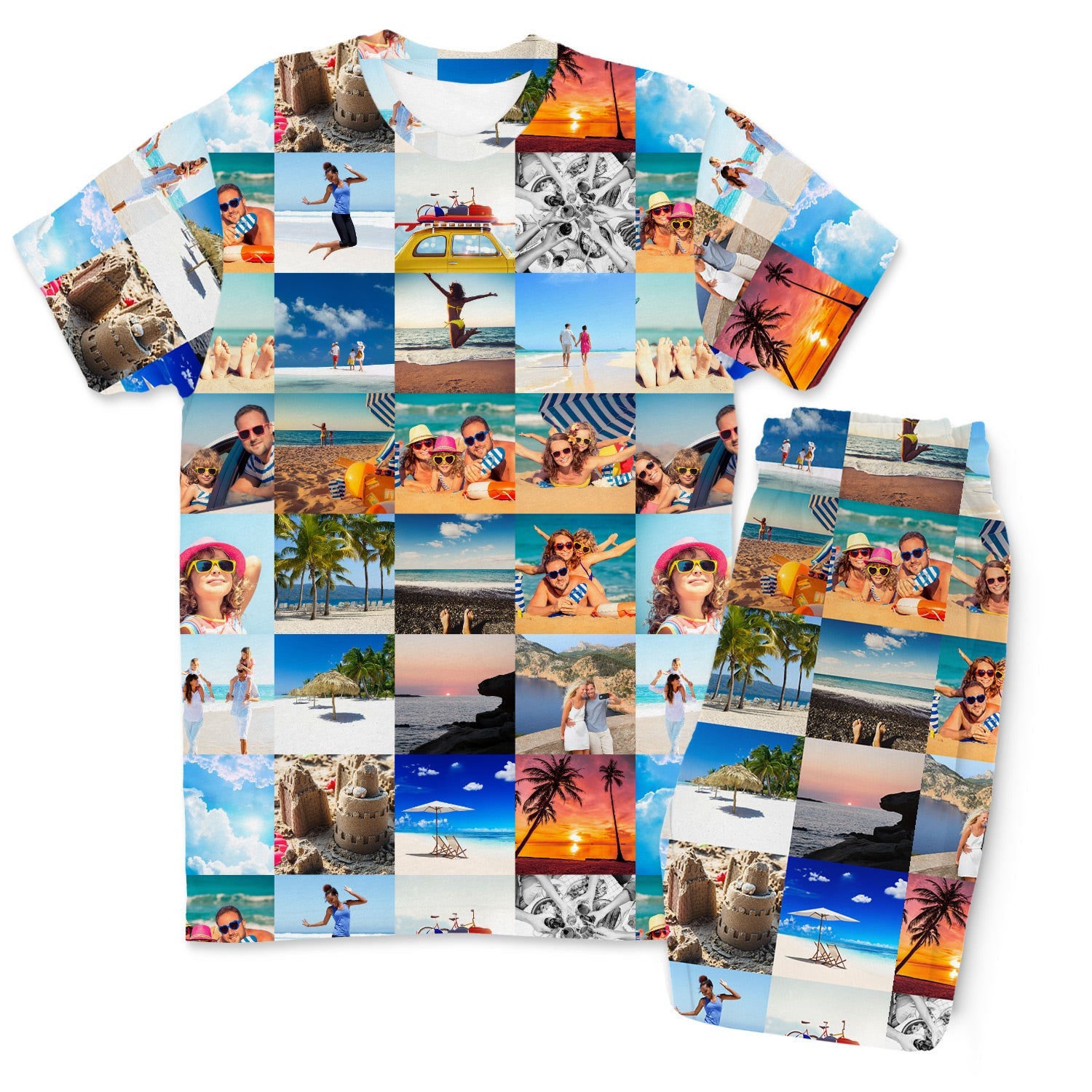 Photo Collage Custom Men's PJ Pants Set