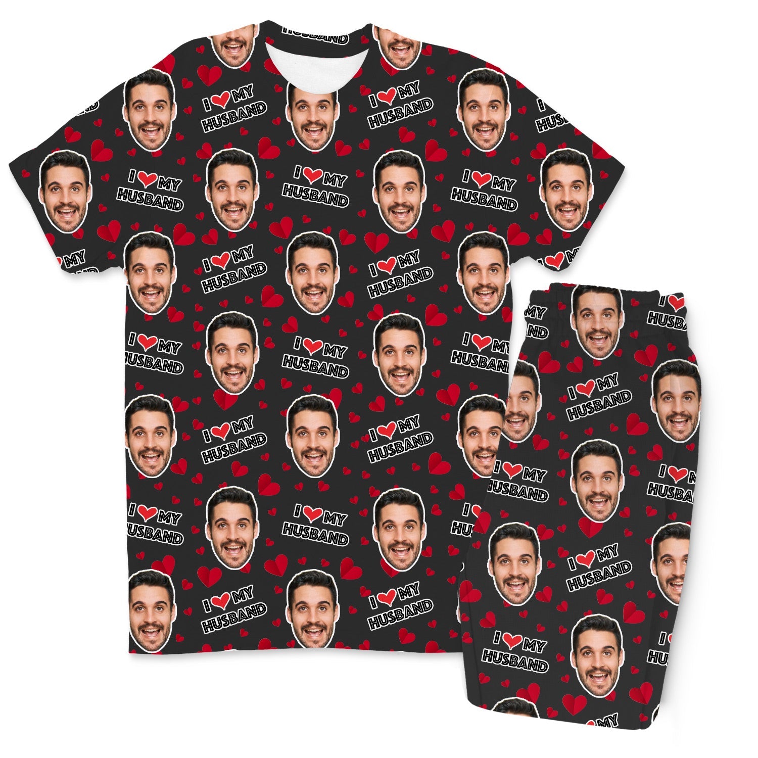 I Love My Husband Custom Men's PJ Pants Set