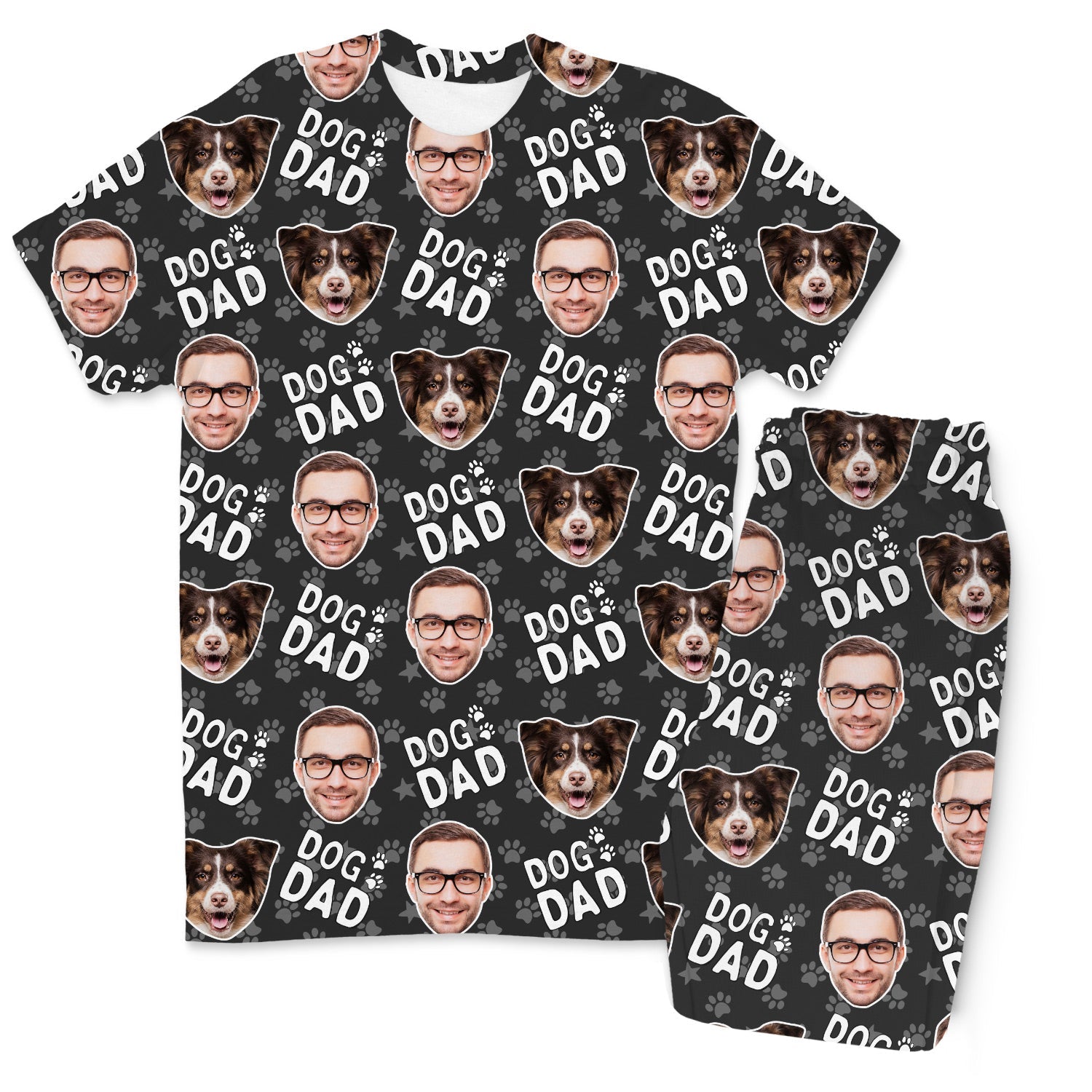 Men's Dog Dad Custom Pajamas - Pants Set