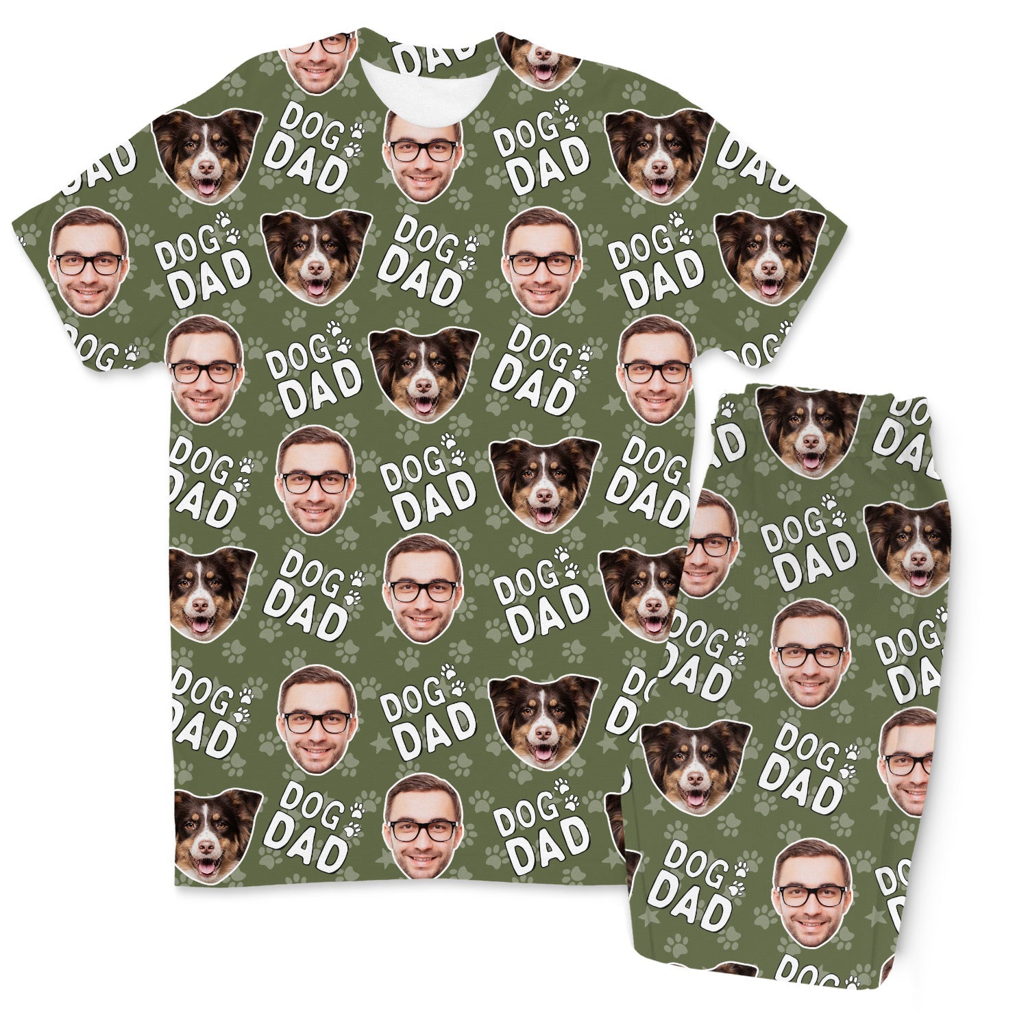 Men's Dog Dad Custom Pajamas - Pants Set