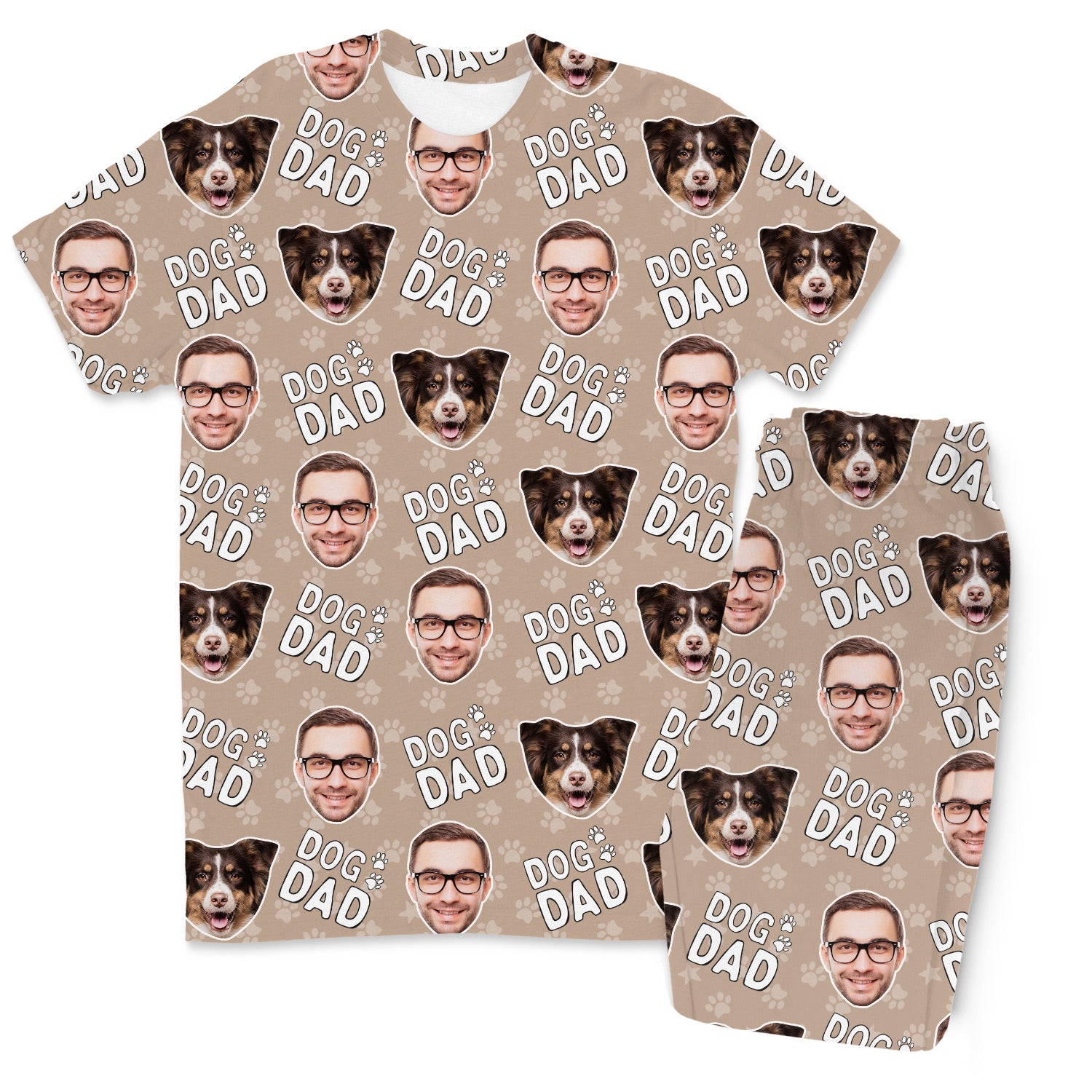 Men's Dog Dad Custom Pajamas - Pants Set