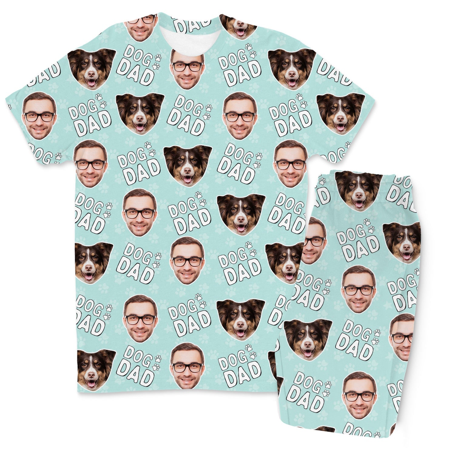 Men's Dog Dad Custom Pajamas - Pants Set