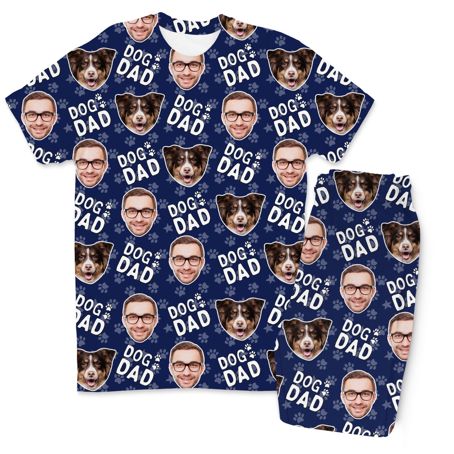 Men's Dog Dad Custom Pajamas - Pants Set
