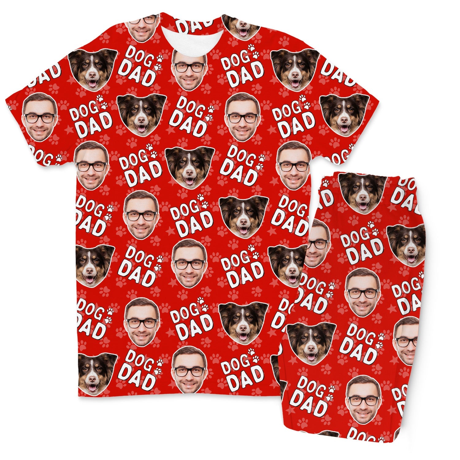 Men's Dog Dad Custom Pajamas - Pants Set
