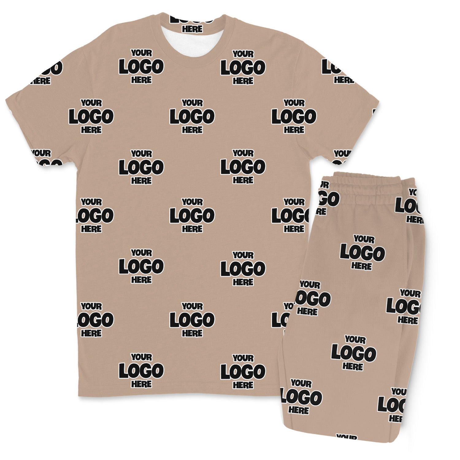 Personalized Logo Pattern Men’s PJ Trousers Set