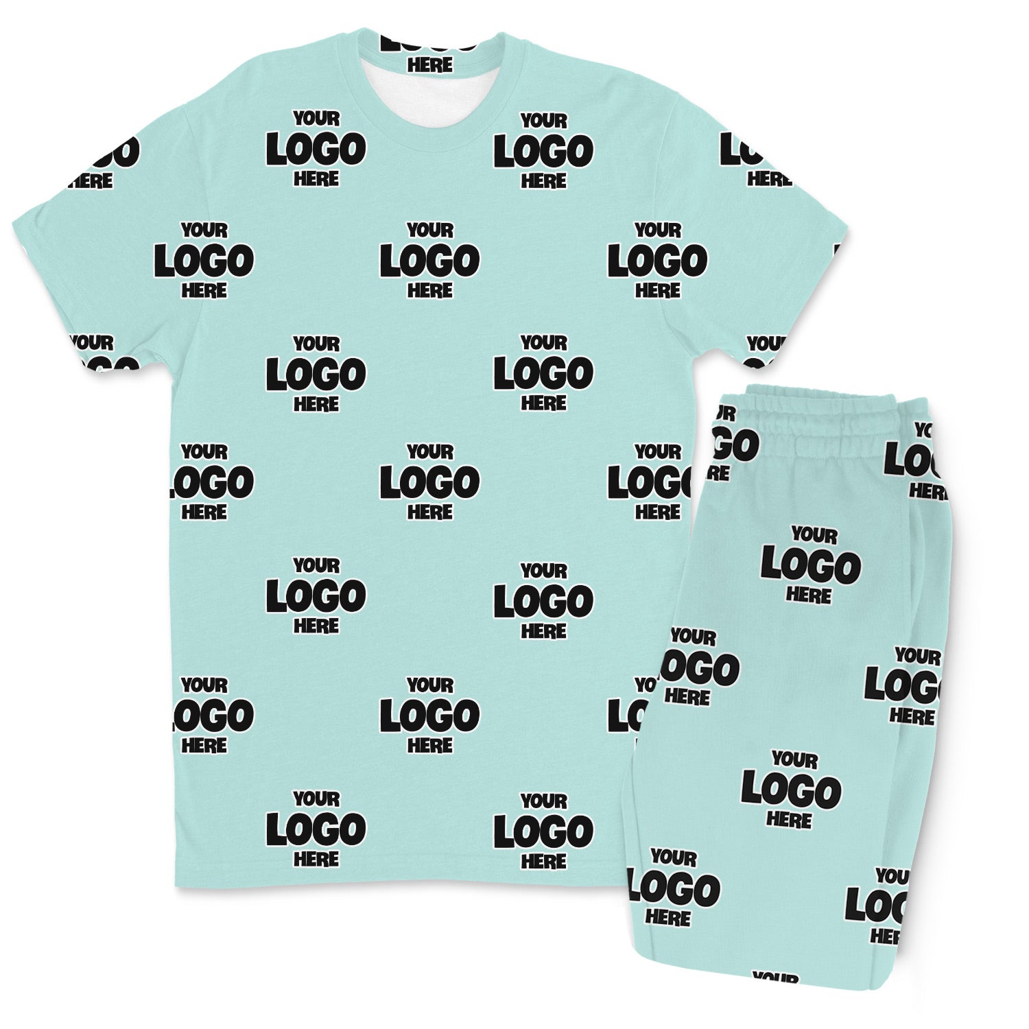 Personalized Logo Pattern Men’s PJ Trousers Set