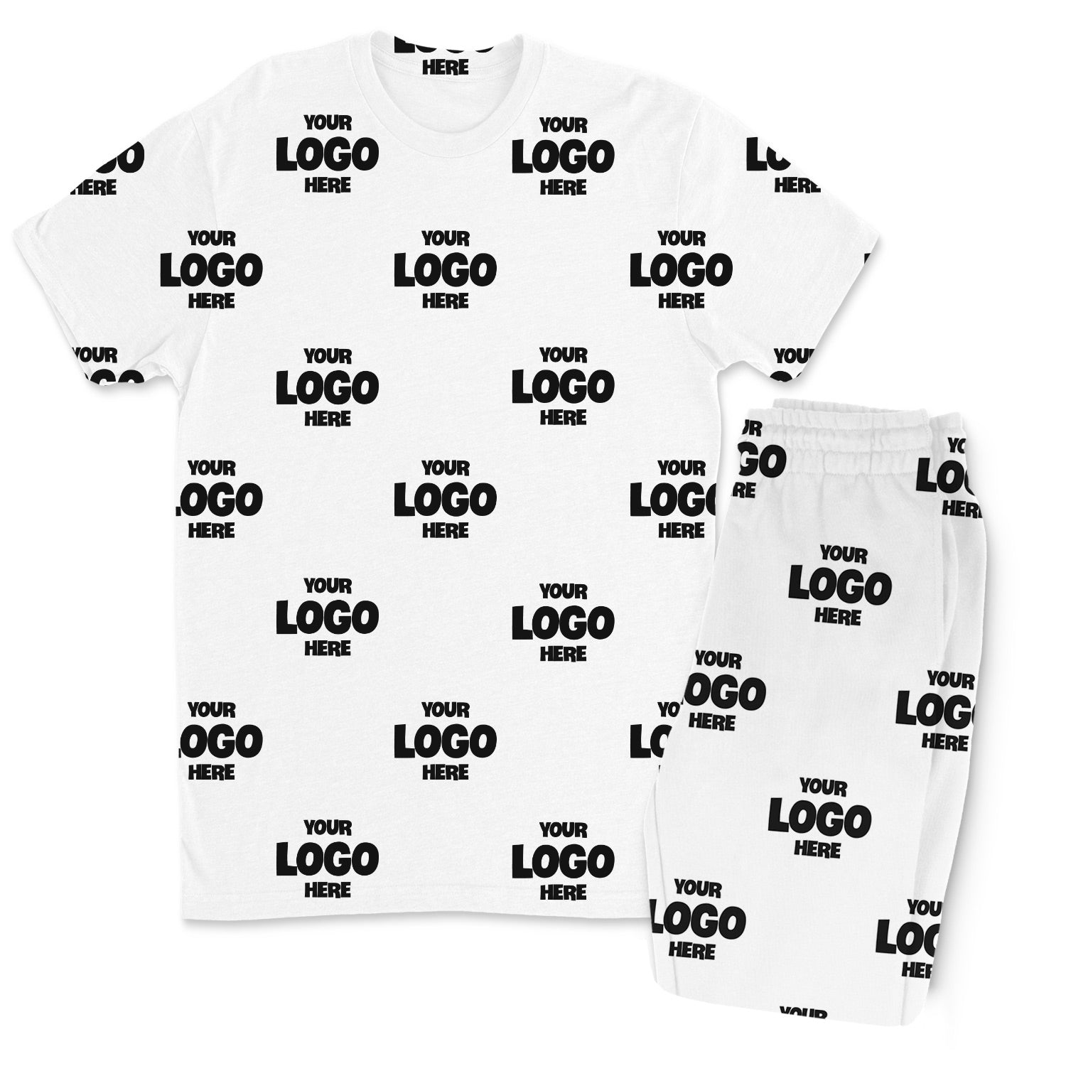 Personalized Logo Pattern Men’s PJ Trousers Set