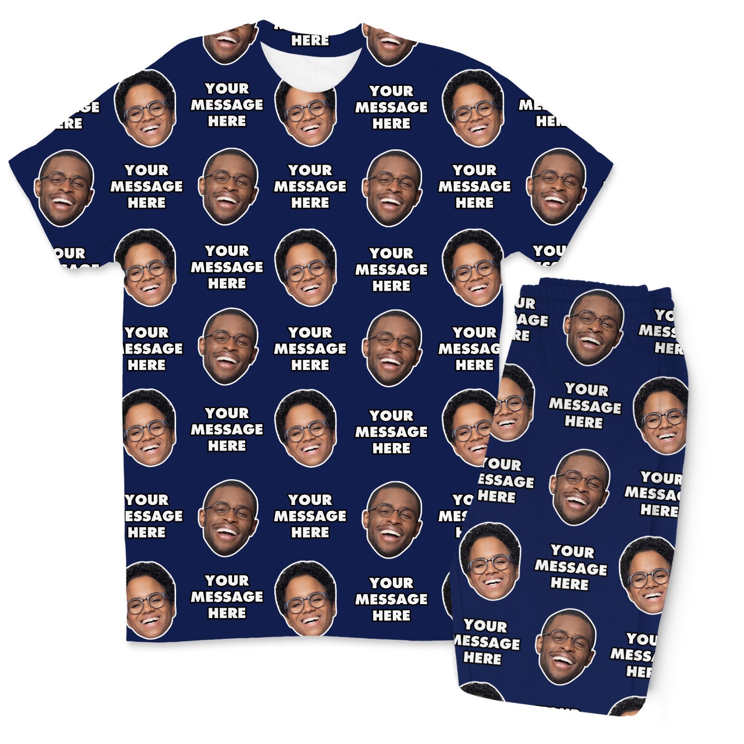 Your Face & Message Men's Custom PJs - Pants Set
