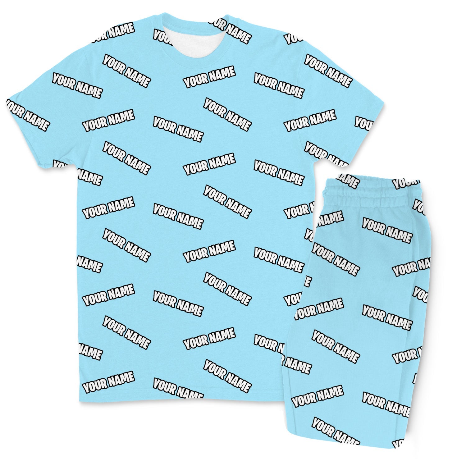 Your Name All Over Men's Custom PJs - Pants Set