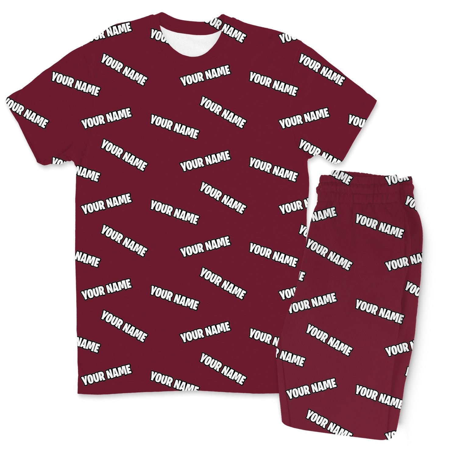 Your Name All Over Men's Custom PJs - Pants Set