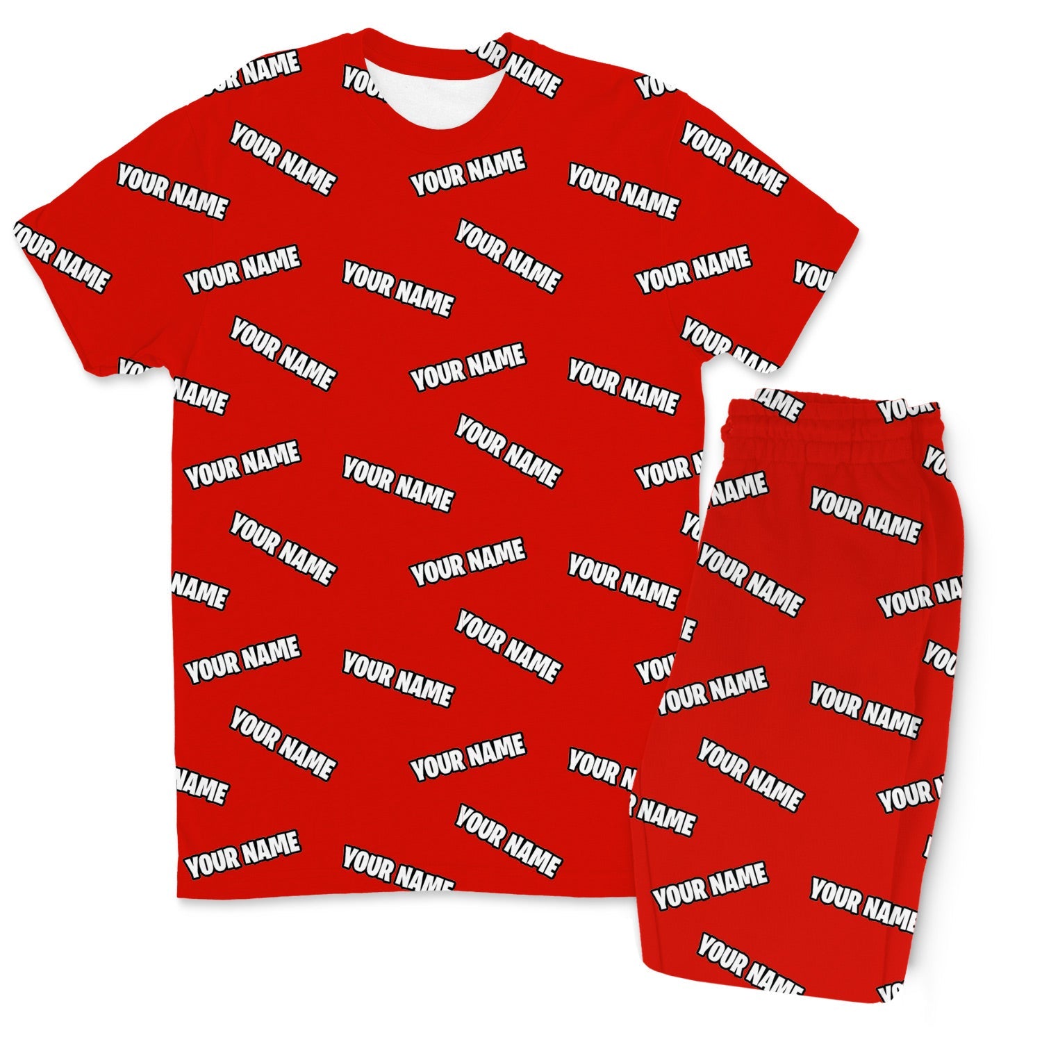 Your Name All Over Men's Custom PJs - Pants Set
