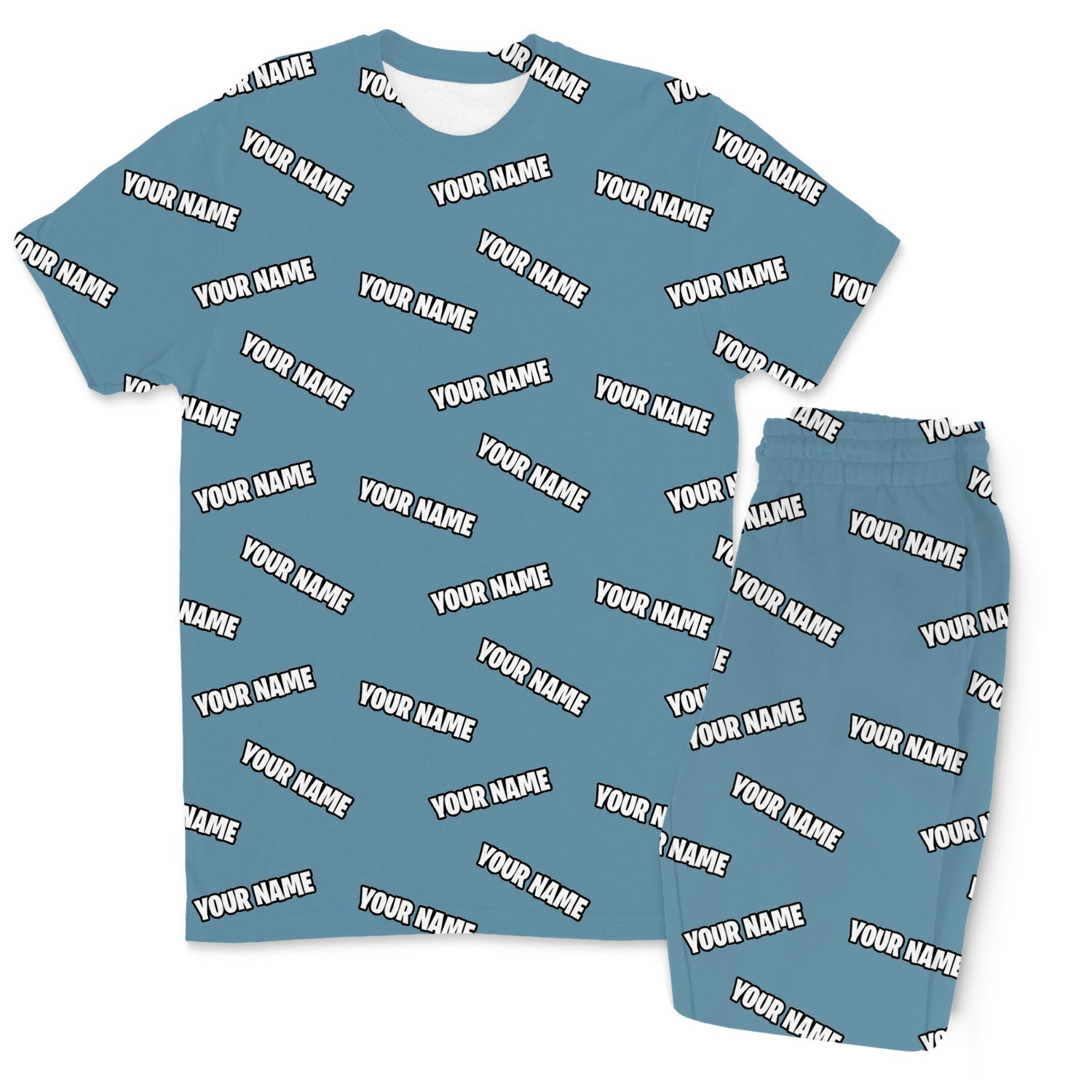 Your Name All Over Men's Custom PJs - Pants Set