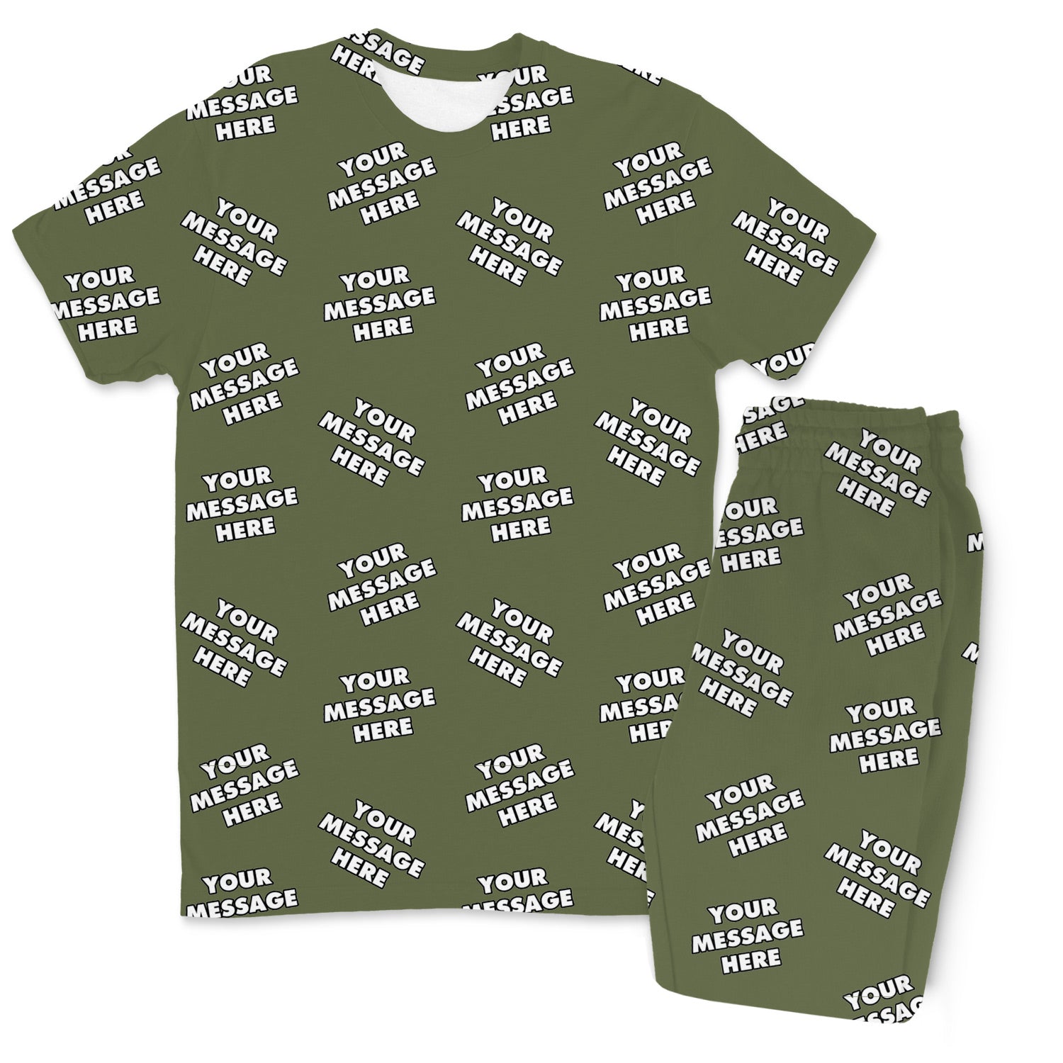 Your Message All Over Men's Custom PJs - Pants Set