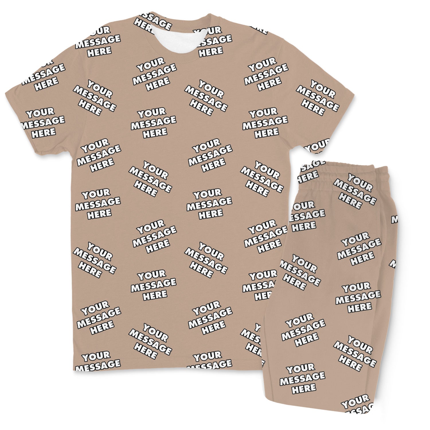Your Message All Over Men's Custom PJs - Pants Set
