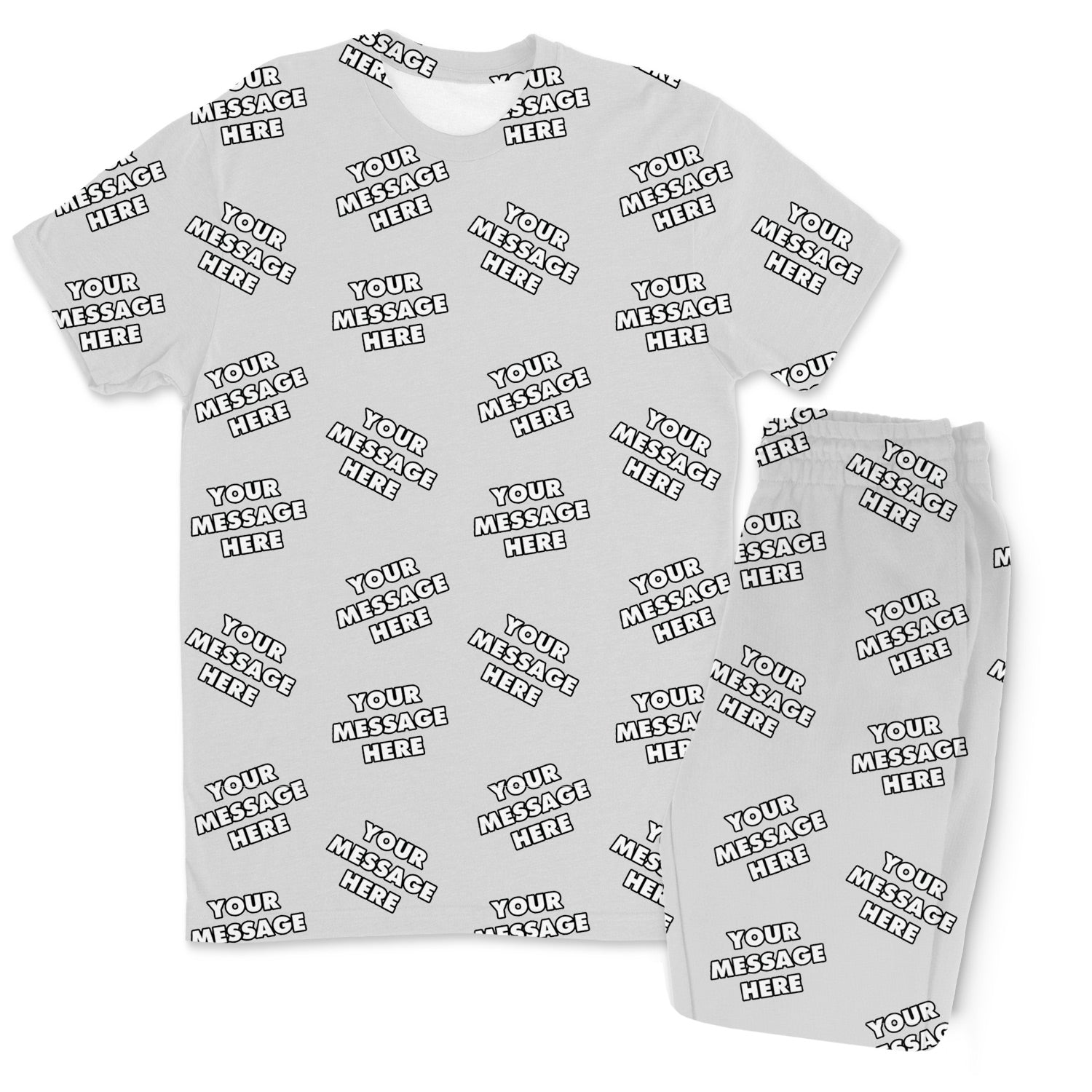 Your Message All Over Men's Custom PJs - Pants Set
