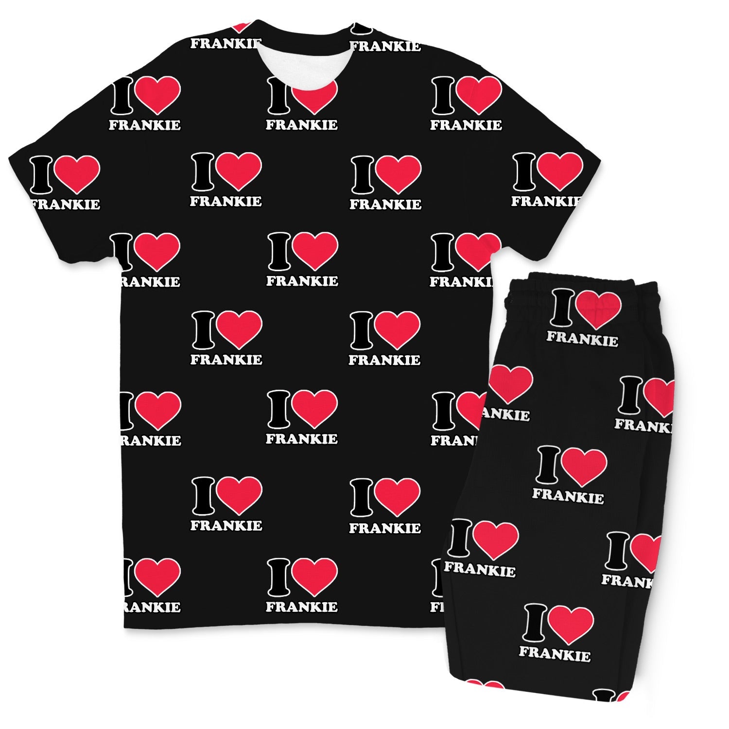 Men's I Heart Name - Pants Set