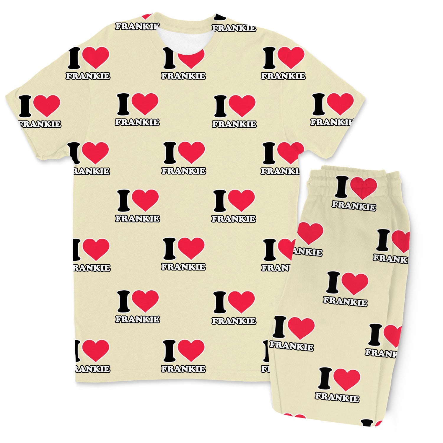 Men's I Heart Name - Pants Set