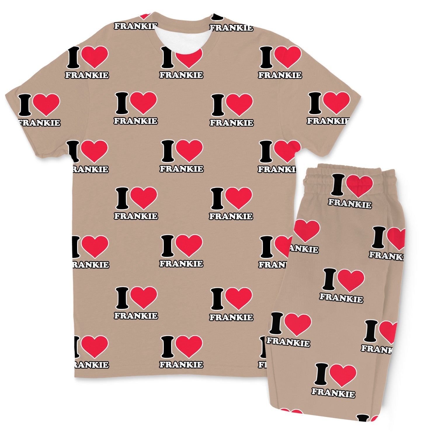 Men's I Heart Name - Pants Set