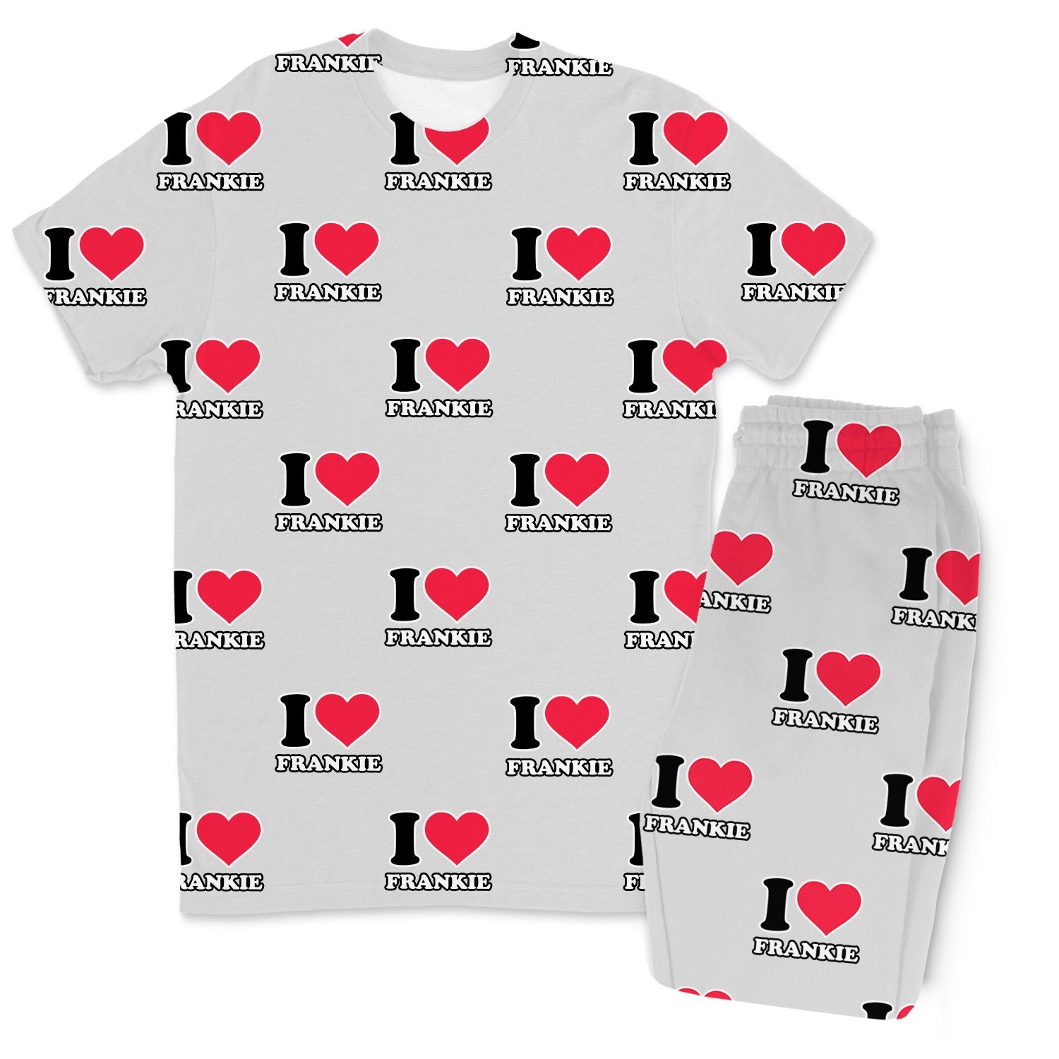 Men's I Heart Name - Pants Set