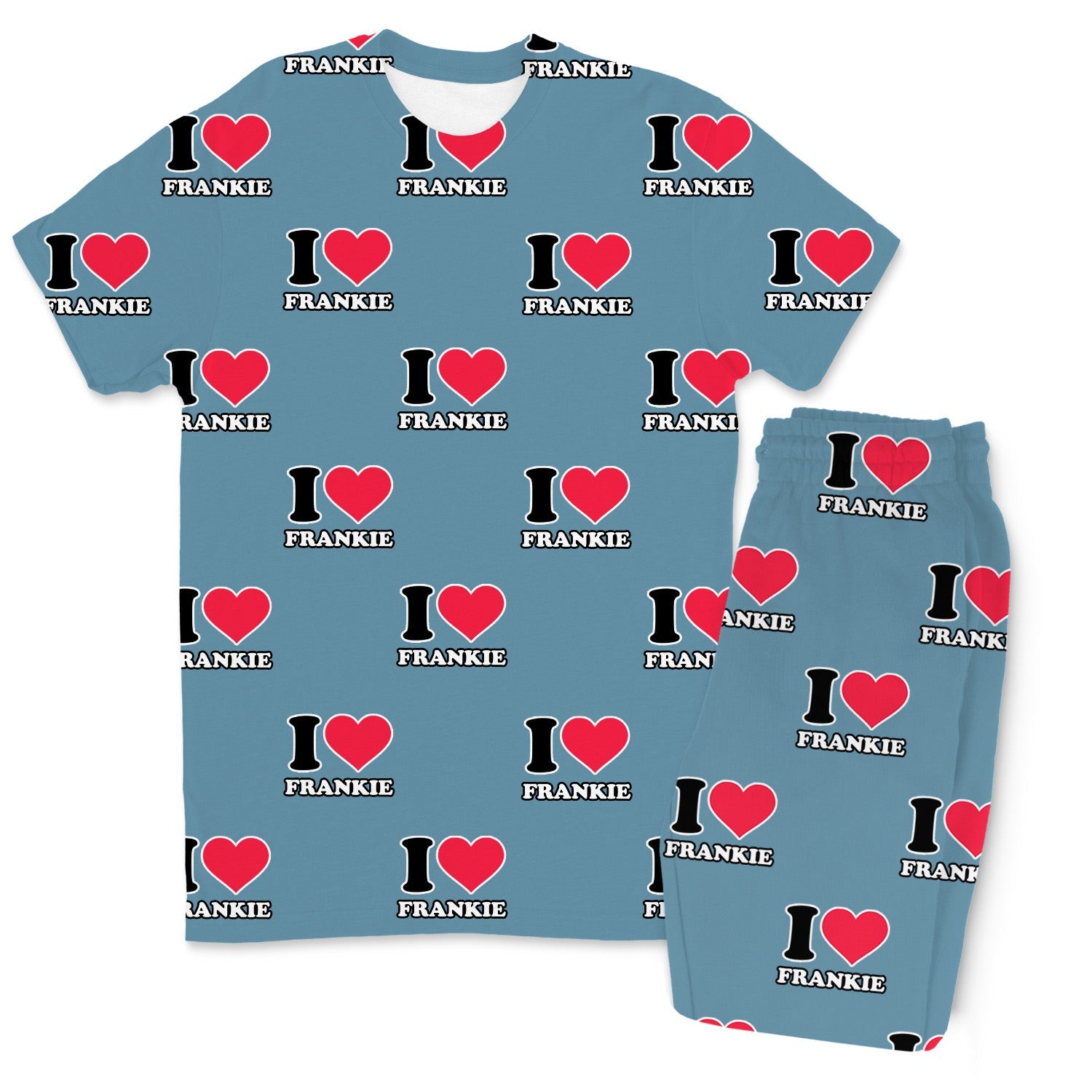 Men's I Heart Name - Pants Set