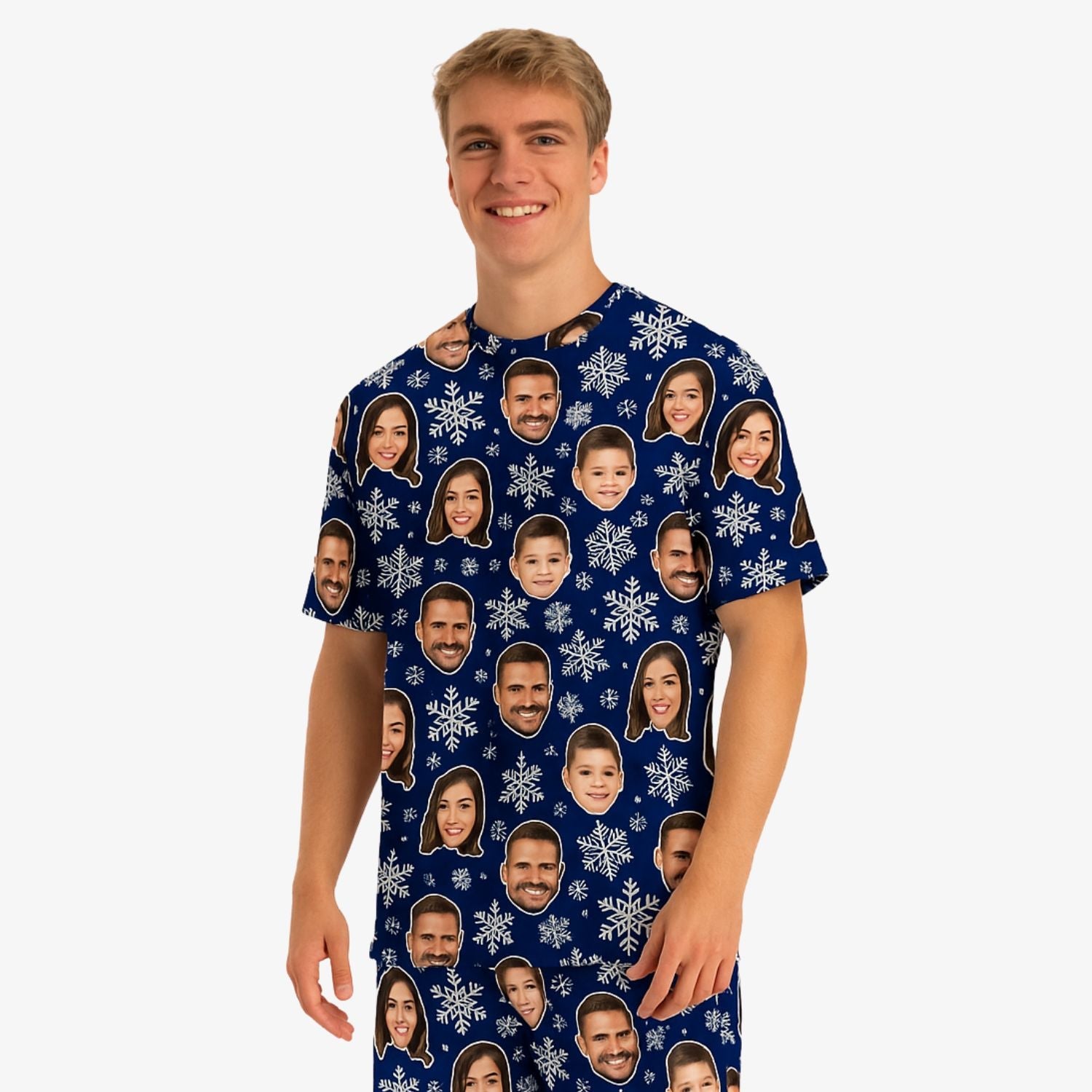 Men's Snowflake Custom Christmas PJs