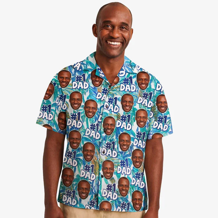 #1 Dad Custom Hawaiian Shirt
