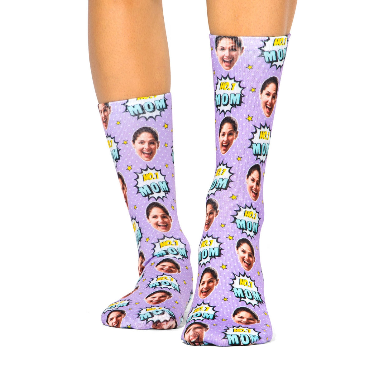 Number 1 Mom Custom Socks