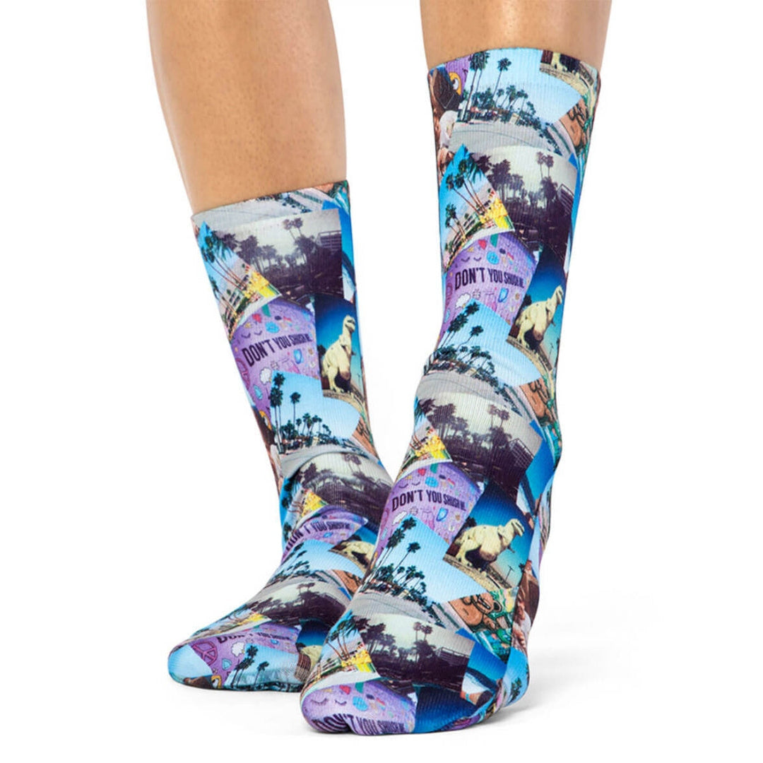 Overlap Photo Collage Custom Socks