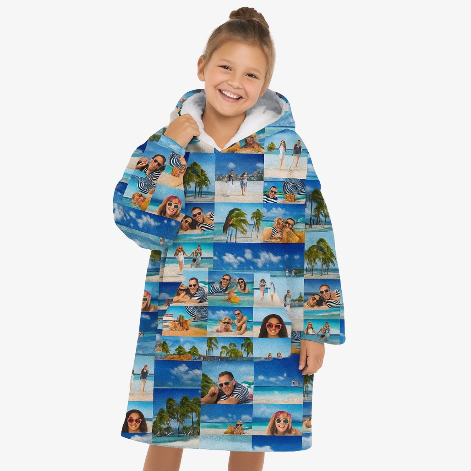 Your Photo Collag Kids Hoodie Blanket