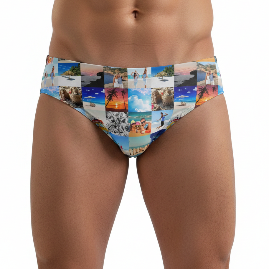 Photo Collage Custom Swim Trunks