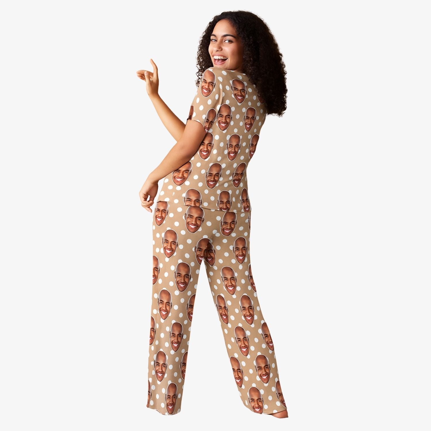 Women's Polka Dot Custom Pajamas - Pants Set