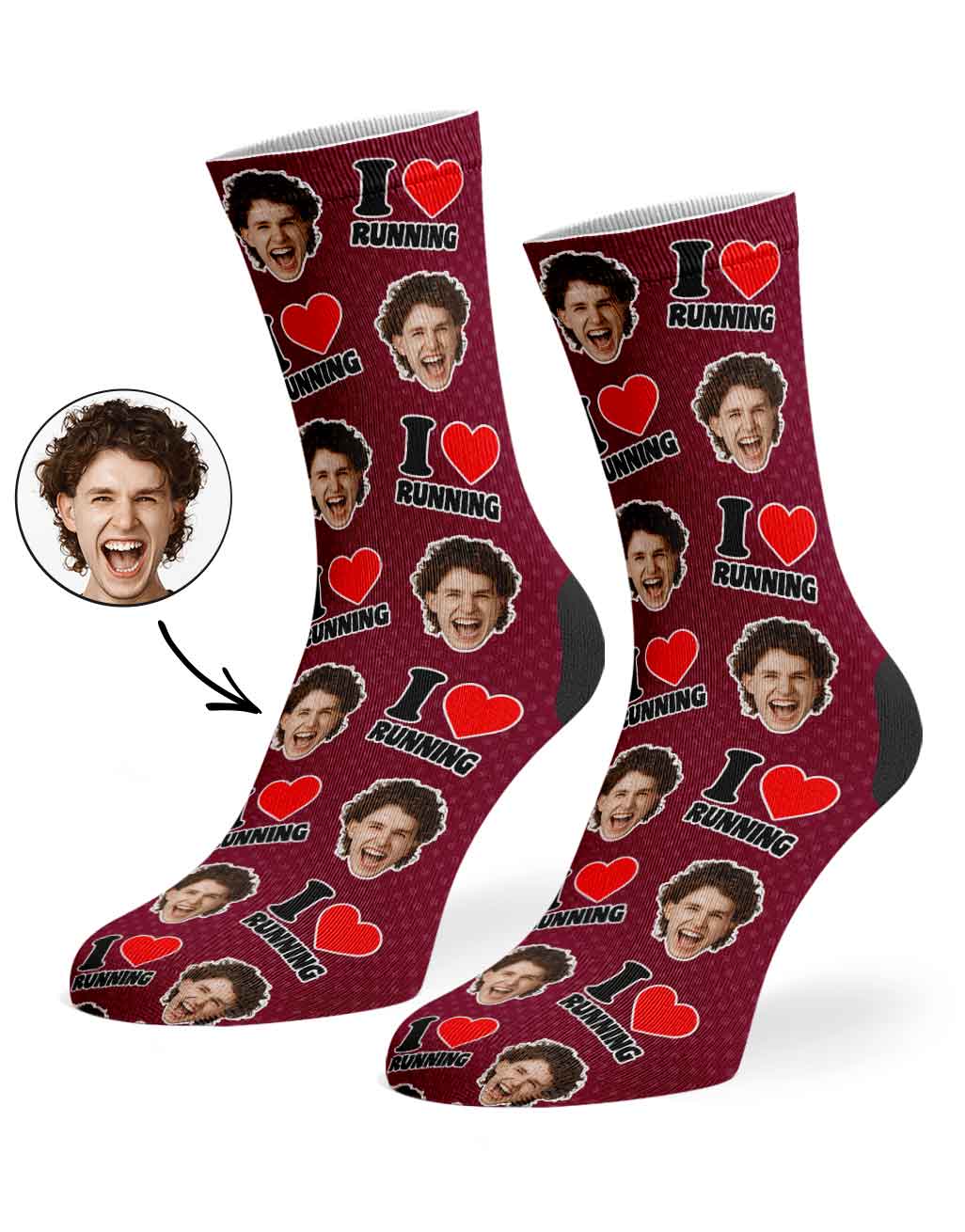 I Heart Running Socks
