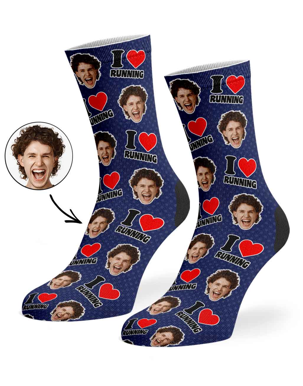 I Heart Running Socks