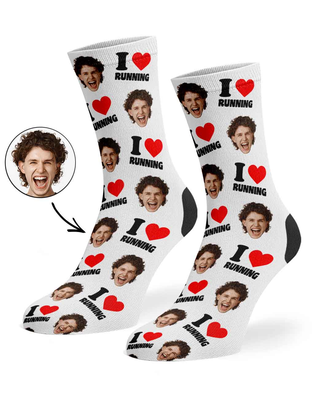 I Heart Running Socks
