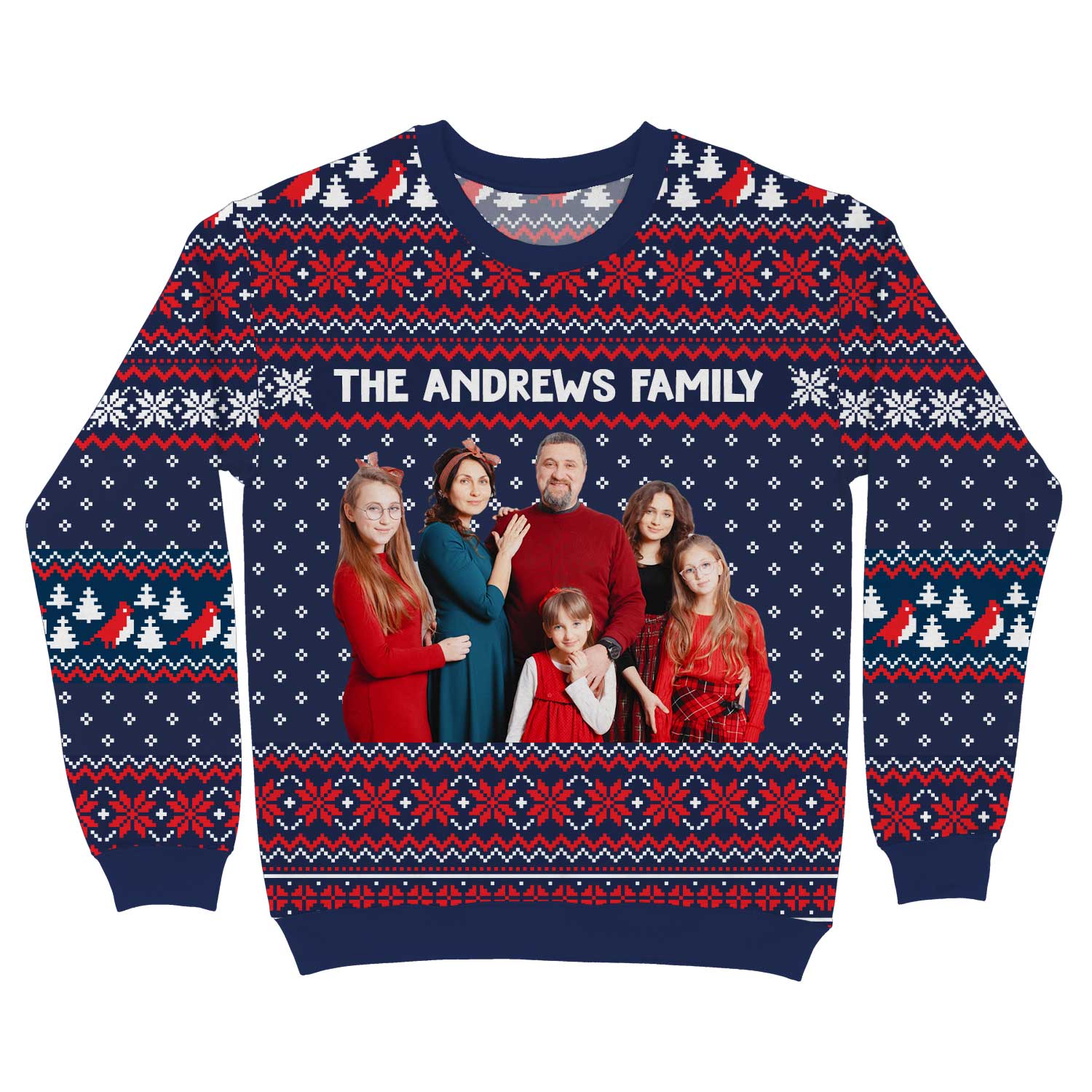 Your Family Name & Photo Christmas Jumper