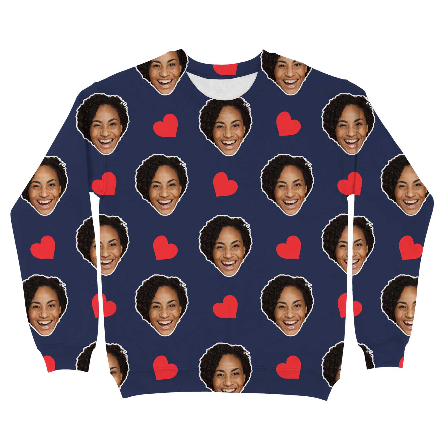 Red Hearts Custom Sweatshirt