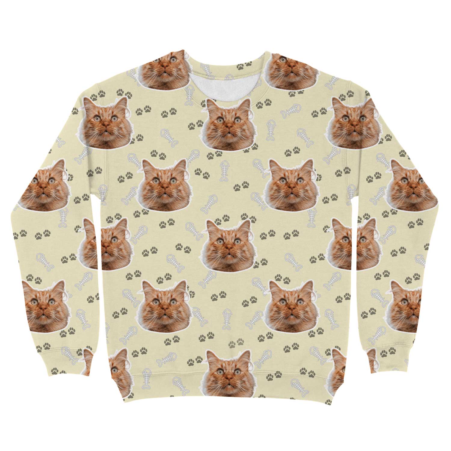 Cat Pattern Custom Sweatshirt