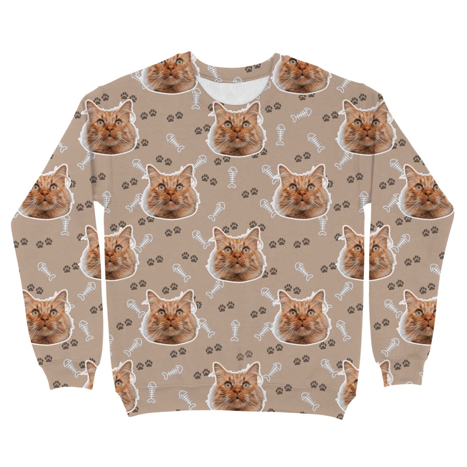 Cat Pattern Custom Sweatshirt