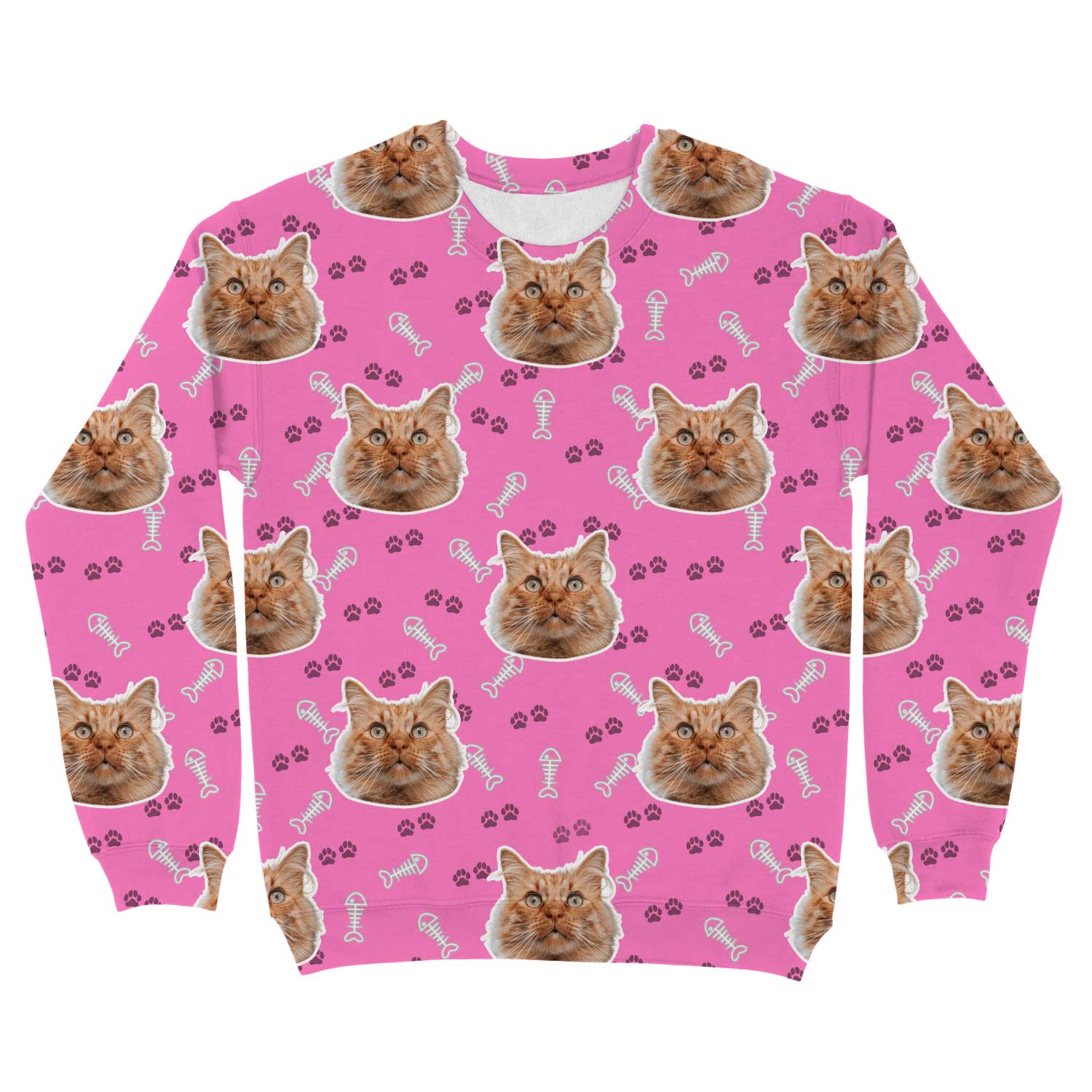 Cat Pattern Custom Sweatshirt