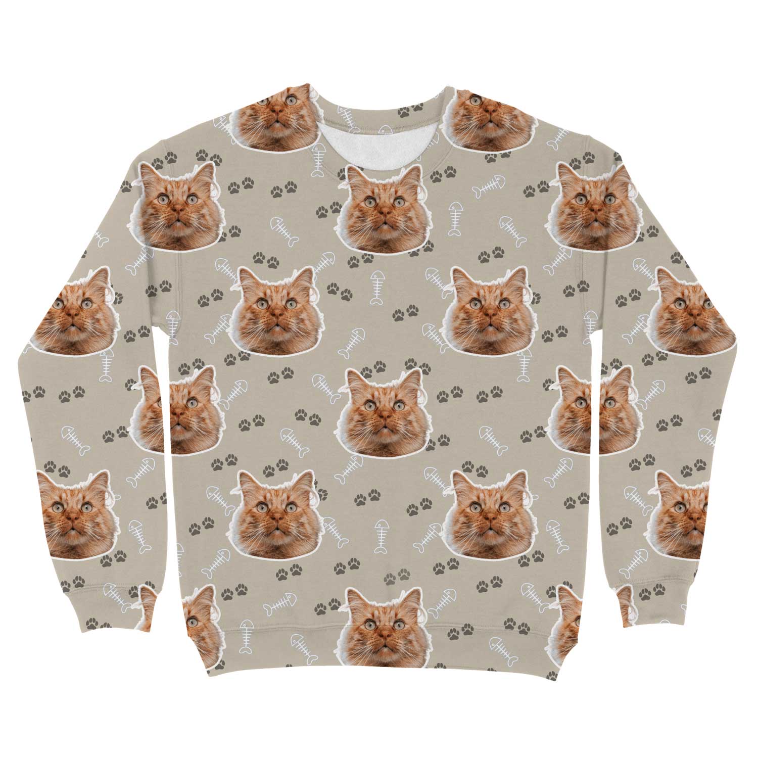 Cat Pattern Custom Sweatshirt