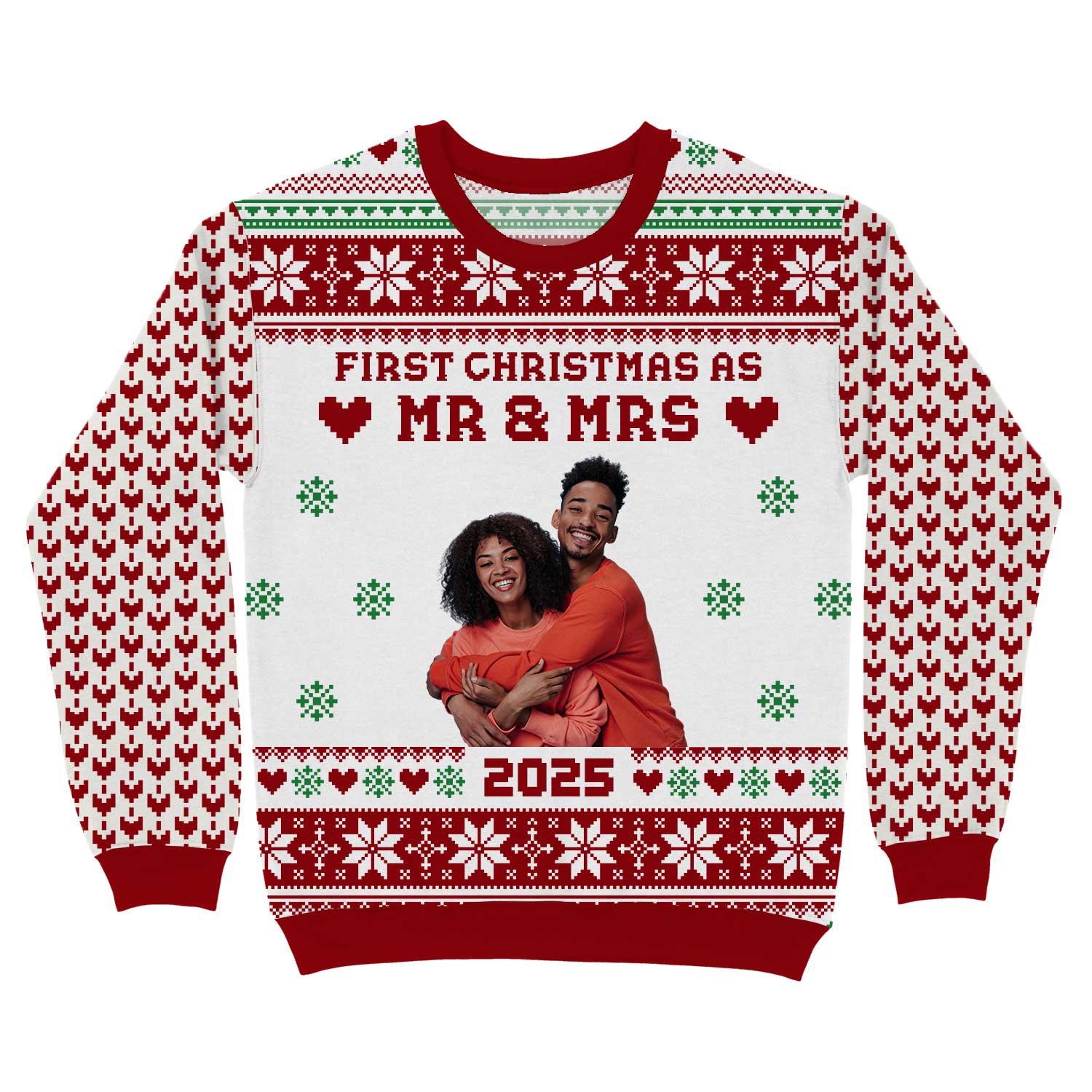 First Christmas as Mr & Mrs Personalized Christmas Sweater