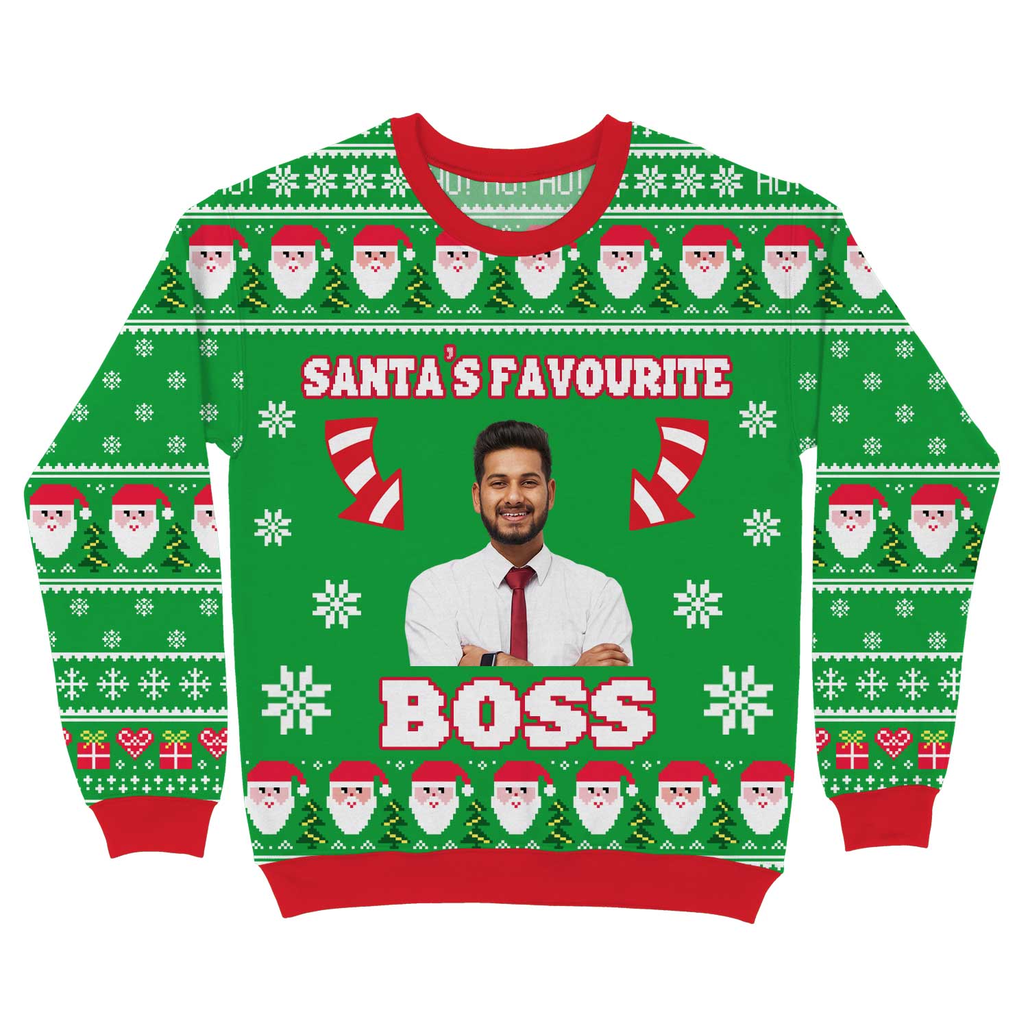Santa's Favourite Boss Personalized Christmas Sweater